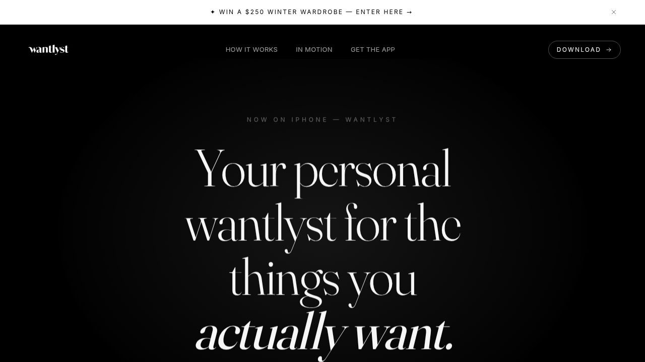 Wanly Examples Wantlyst — Your personal wantlyst for the things you actually want
